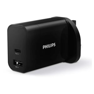 

Philips Dual Port USB Wall Charger Black