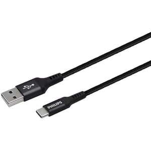 

Philips Braided USB-A To USB-C Cable 2m Black