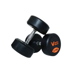 

Harley Fitness 12.50kg Premium Rubber Coated Round Dumbbells - Pair