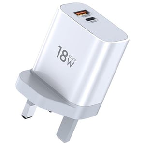 

Totu Dual Port Wall Charger 18Watts White