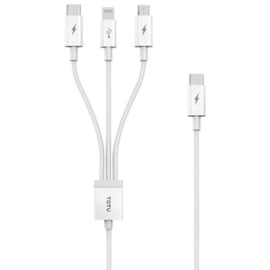 

Totu 3-in-1 USB Type-C Cable 1.2m White