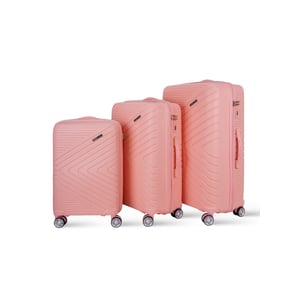 

Para John PJTR3149 Bricks 3 Pcs Trolley Luggage Set, Pink