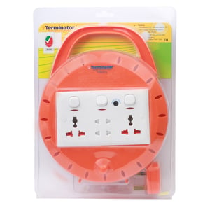 Terminator Brand Extension Reel Orange - 4 Way 5m