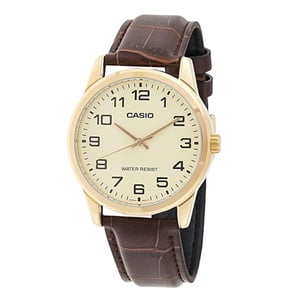 

Casio Men's Leather Analog Watch MTP-V001GL-9BUDF
