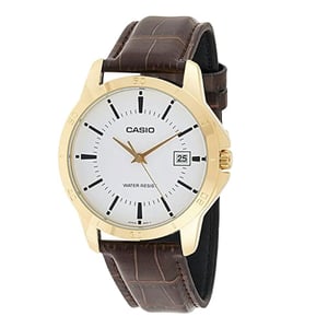 

Casio Watch For Men Standard Analog Stainless Steel Date Dial MTP-V004GL-7AUDF