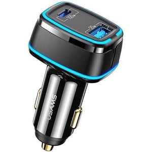 

Usams Dual Port Car Charger Black