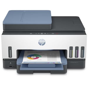 

HP Smart Tank 795 All-in-One Printer Wireless, Print, Scan, Copy, Fax, Auto Duplex Printing, Auto Document Feeder, Print up to 18000 black or 8000 color pages, White/Blue [28B96A]