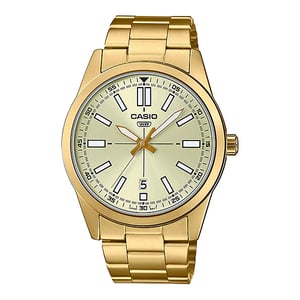 

Casio Men's Gold Dial Stainless Steel Golden Band Watch - Mtp-vd02g-9e