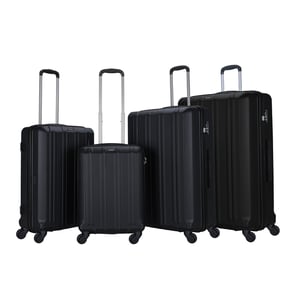 

Stargold Set Of 4 Hardside Spinner Abs Trolley Luggage With Number Lock, Black - 20, 24, 28, 32 Inches