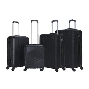 

Stargold Set Of 4 Hardside Spinner Abs Trolley Luggage With Number Lock, Black- 20, 24, 28, 32 Inches - Black