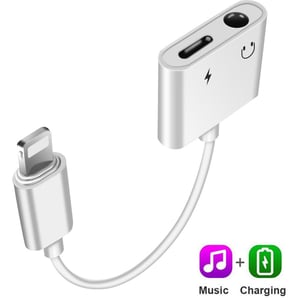 

Maxguard 2 In 1 Lightning to 3.5mm Adaptor White