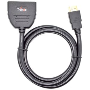 

Trands Male To Dual Female HDMI Cable 1m White
