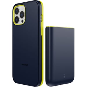

Magplus Detachable Wireless Charging Battery Case For IPh 13 Pro Max Navy/Yellow