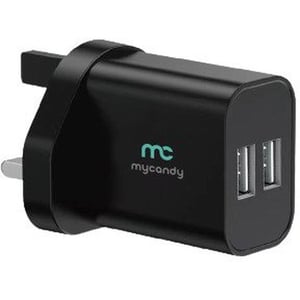 

Mycandy Dual Port Wall Charger Black