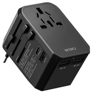 

Wiwu 4 In 1 Universal Plug Adaptor Black