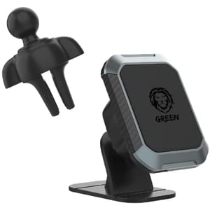 

Green 2 In 1 Magnetic Car Phone Holder Ventilation - Black