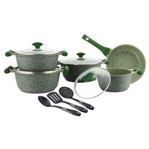 Prestige Essentials Cookware 12pc Set - Green