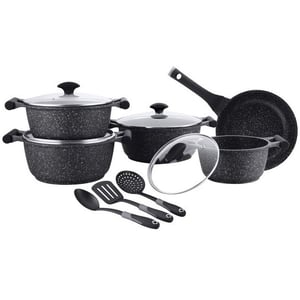 

Prestige Essentials Cookware 12pc Set - Black