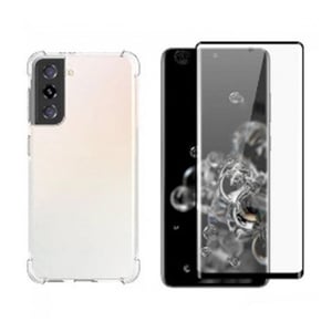 

V Walk VWS22ULT-CH Hard Clear Case W/Screen Protector For Galaxy S22 Ultra
