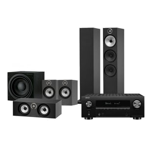 Bowers & Wilkins 603 S2 Anniversary Edition 5.1 Home Cinema Speaker Package (Bowers & Wilkins 607 S2 Pair for Rear Speakers) with Denon AVC-X3700H 9.2 Channel AV Receiver