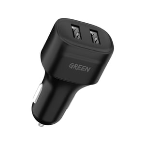 

Green Lion Dual Port Car Charger 12w - Black