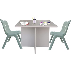 

Mahmayi Ch01 Child Desk(60x50) Light Grey With 2 X Chc1 Child Plastic Chair Light Grey Combo