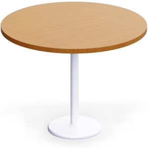

Mahmayi Dec500E Light Walnut Round Pantry Table With Circular Base 60X100Cm