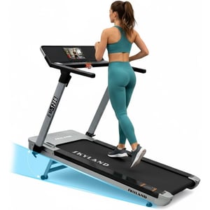 Sky Land Mini-pro Folding Treadmill With 4.0hp Motor Peak Super Shock-absorbing Capability Built-in Bluetooth Speaker Large Tft Display With Wifi Connect App Zwift-em-1286 Gray
