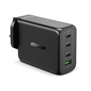 Remson 200w 4-ports Gan 2 Pro Fast Charger Usb-c Power Adapter Wall Charger Pd 3.0 Usb-a Port Compatible With Iphone 13/13 Mini/13 Pro/13 Pro Max/se/11/xr/xs, Samsung, Macbook Pro/air, Ipad, Laptops
