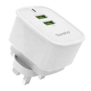 

Toreto IOS Dual USB Home Charger 1m White
