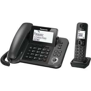 Panasonic Kx-tgf310 Corded And Cordless Phone Black