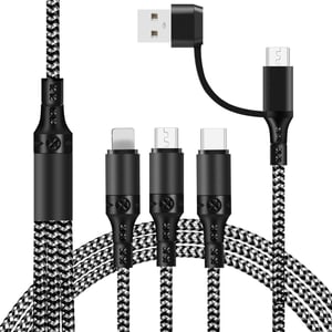 

Maxguard Veloce-Series 5 In 1 Nylon Braided USB Charging Cable 1m Black