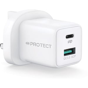 

Protect Dual Port Inteligant Wall Charger White