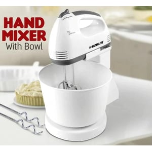 BM Satellite BM-342 2.0 Liter Hand Mixer With Bowl 130 Watts White