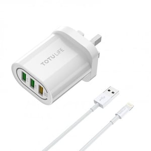 

Totulife Pure Series Wall Charger with Lightning Cable 1m White