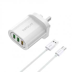 

Totulife Pure Series Wall Charger with USB-C Cable 1m White