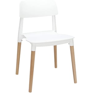 

Mahmayi Tj Hyl088 Pp Chair With Wooden Legs For Indoor Outdoor & Dining Chair White