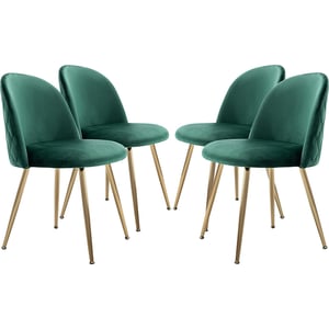 

Mahmayi Hydc020 Velvet Green Dining Chair For Living Room (Pack Of 4)