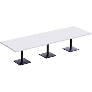 

Ristoran 500X500E360 12 Seater Square Base Cafe Dining Meeting Table White