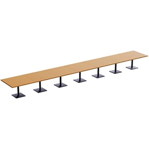 

Ristoran 500x500e-840 28 Seater Square Base Cafe-dining-meeting Table Light Walnut