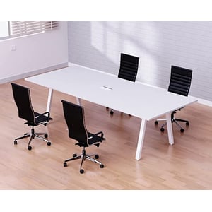 

Bentuk 13918 4 Seater White Conference Meeting Table