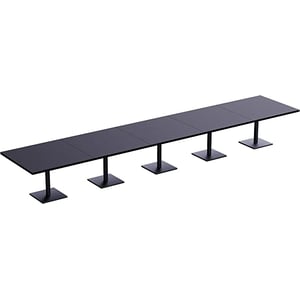 

Ristoran 500X500E600 20 Seater Square Base Cafe Dining Meeting Table Black