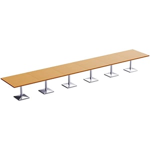 

Ristoran 500Pe720 24 Seater Square Modular Pantry Table Light Walnut