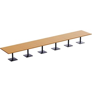 

Ristoran 500x500e-720 24 Seater Square Base Cafe-dining-meeting Table Light Walnut