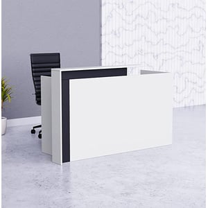 

Mahmayi Zelda 26R001 Modern Reception Desk with Elegant Front Design - Stylish Office Furniture for Impressive First Impressions and Efficient Reception Areas, 180cm (White)