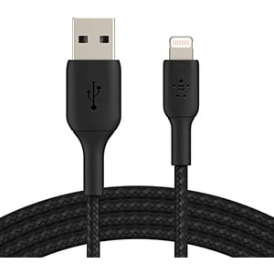 Belkin Premium Braided A-ltg Cable 2m, Black