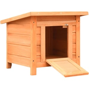 Vidaxl Cat House Solid Pine & Fir Wood 50x46x43.5 Cm