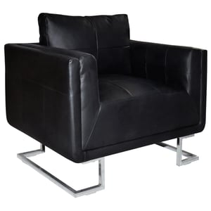 

vidaXL Cube Armchair With Chrome Feet