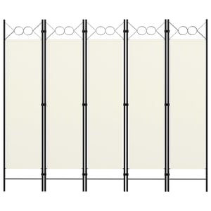 

Vidaxl 5-panel Room Divider Cream White 200x180 Cm