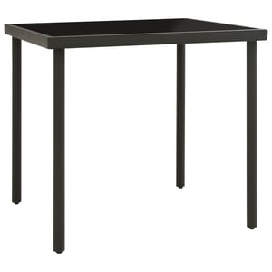 

Vidaxl Outdoor Dining Table Anthracite 80x80x72 Cm Glass And Steel